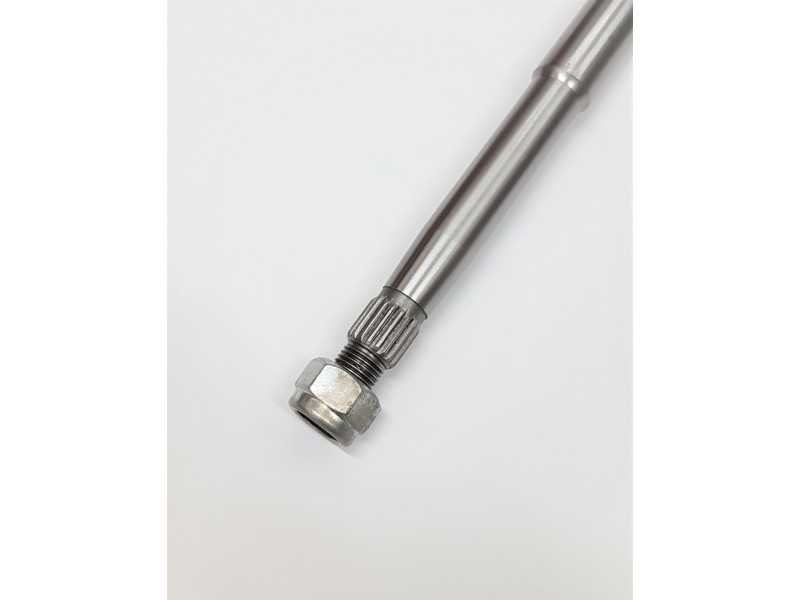 Vairo kolonėlės sliekas su ašimi