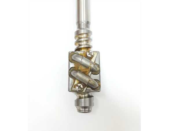 Vairo kolonėlės sliekas su ašimi