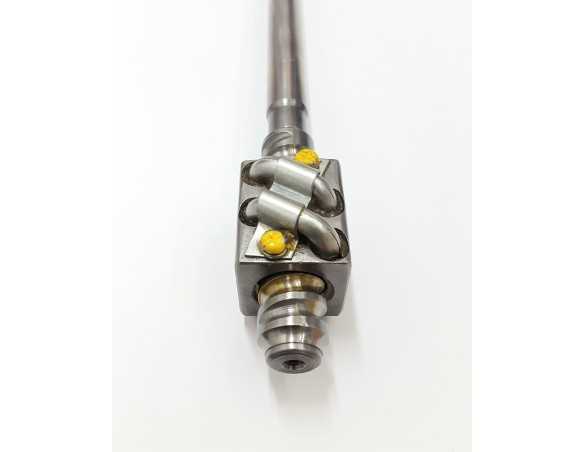 Vairo kolonėlės sliekas su ašimi