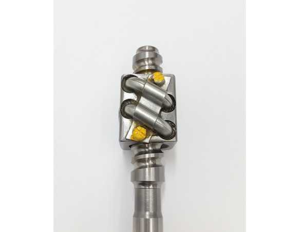 Vairo kolonėlės sliekas su ašimi