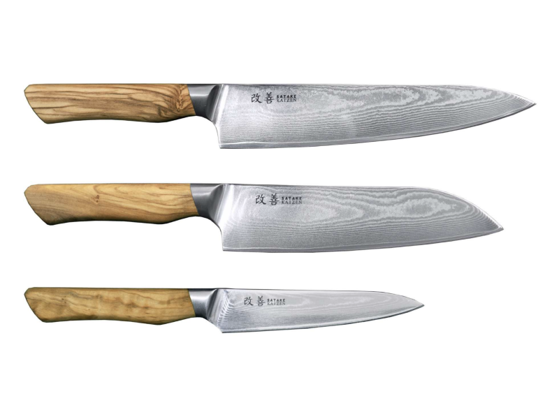 Japoni6ki peilia SATAKE KAIZEN (3 vnt. rinkinys)