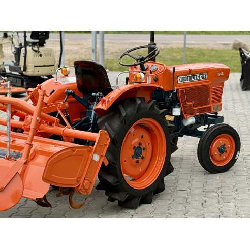 Kubota L-1501 (2wd) su žemės dirbimo freza