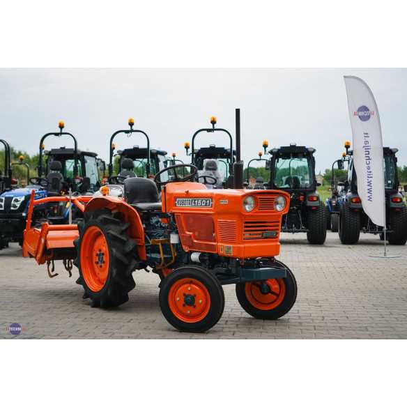 Kubota L-1501 (2wd) su žemės dirbimo freza