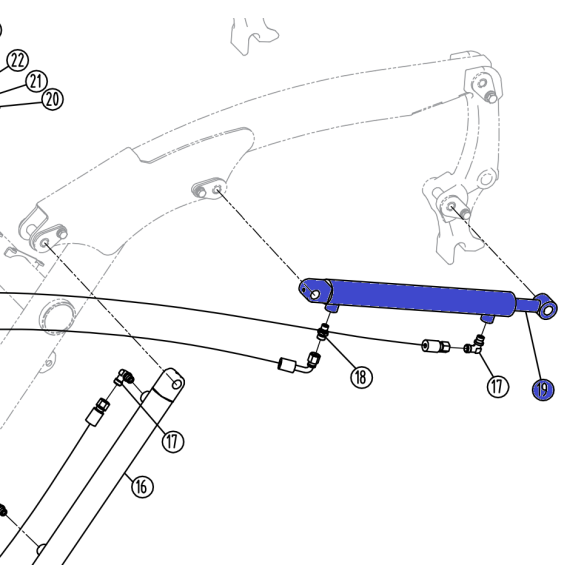 Hidraulinis cilindras frontalinio krautuvo