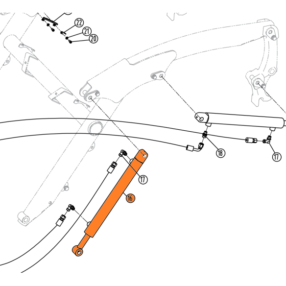 Гидравлический цилиндр фронтального погрузчика