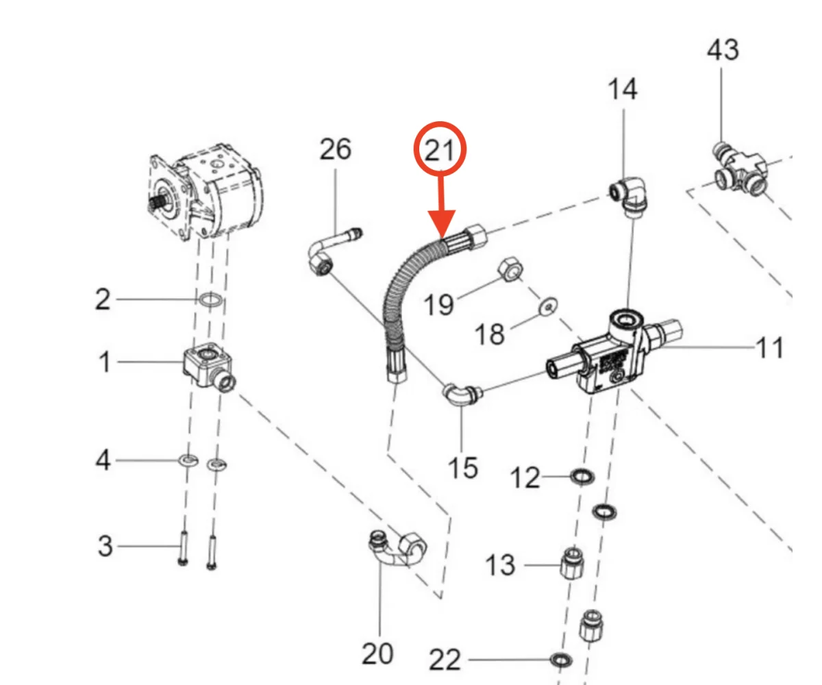 Hydraulic pipe Solis 300212581B